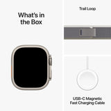 GETIT.QA- Qatar’s Best Online Shopping Website offers APPLE WATCH ULTRA 2 GPS + CELLULAR, TITANIUM CASE WITH GREEN/GREY TRAIL LOOP, 49 MM, S/M, MRF33AE/A at the lowest price in Qatar. Free Shipping & COD Available!