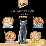 GETIT.QA- Qatar’s Best Online Shopping Website offers SHEBA FILLETS SELECTION CAT FOOD 4 X 60 G at the lowest price in Qatar. Free Shipping & COD Available!