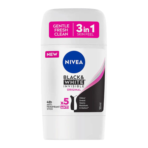 GETIT.QA- Qatar’s Best Online Shopping Website offers NIVEA ANTI-PERSPIRANT BLACK AND WHITE INVISIBLE 50 ML at the lowest price in Qatar. Free Shipping & COD Available!