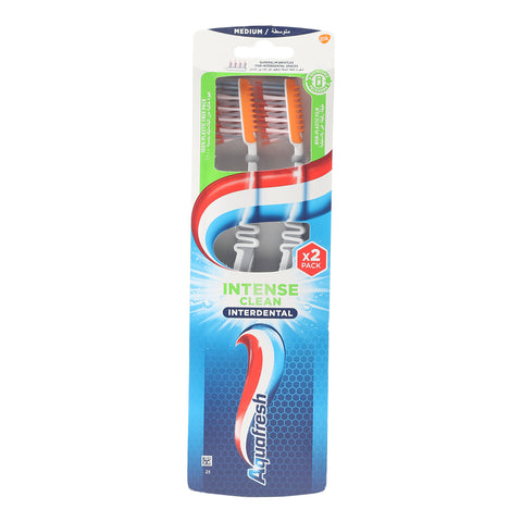 GETIT.QA- Qatar’s Best Online Shopping Website offers AQUAFRESH INTENSE CLEAN INTERDENTAL MEDIUM TOOTH BRUSH 1 + 1 at the lowest price in Qatar. Free Shipping & COD Available!