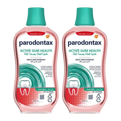 GETIT.QA- Qatar’s Best Online Shopping Website offers PARODONTAX DAILY GUM CARE FRESH MINT MOUTHWASH 500 ML 1+1 at the lowest price in Qatar. Free Shipping & COD Available!