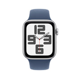 GETIT.QA- Qatar’s Best Online Shopping Website offers PRE-ORDER APPLE WATCH SE GPS, 40 MM SILVER ALUMINIUM CASE WITH DENIM SPORT BAND - M/L, MXED3QA/A at the lowest price in Qatar. Free Shipping & COD Available!