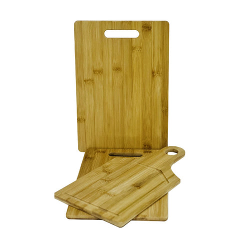 GETIT.QA- Qatar’s Best Online Shopping Website offers CHEFLINE BAMBOO CUTTING BOARD SET-- 3 PCS-- 16432-11ABS at the lowest price in Qatar. Free Shipping & COD Available!