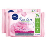 GETIT.QA- Qatar’s Best Online Shopping Website offers NIVEA FACE WIPES MICELLAR ROSE CARE WITH ORGANIC ROSE WATER 2 X 25 PCS at the lowest price in Qatar. Free Shipping & COD Available!