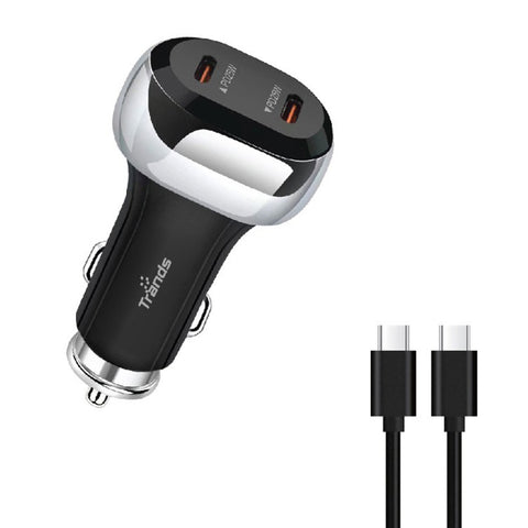 GETIT.QA- Qatar’s Best Online Shopping Website offers TRANDS 50 W CAR CHARGER, BLACK, TR-AD9813 at the lowest price in Qatar. Free Shipping & COD Available!