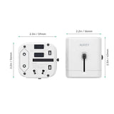 GETIT.QA- Qatar’s Best Online Shopping Website offers AUKEY UNIVERSAL TRAVEL ADAPTER WITH USB-C AND USB-A PORTS, WHITE, PA-TA01 at the lowest price in Qatar. Free Shipping & COD Available!