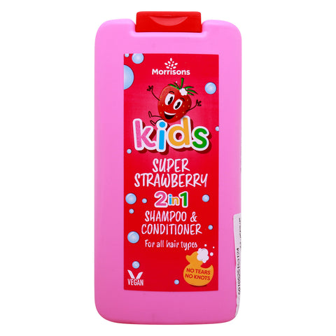 GETIT.QA- Qatar’s Best Online Shopping Website offers MORRISONS KIDS 2IN1 SHAMPOO & CONDITIONER STRAWBERRY-- 250 ML at the lowest price in Qatar. Free Shipping & COD Available!