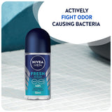 GETIT.QA- Qatar’s Best Online Shopping Website offers NIVEA MEN DEODORANT ROLL-ON FRESH OCEAN AQUA SCENT 50 ML at the lowest price in Qatar. Free Shipping & COD Available!