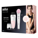 GETIT.QA- Qatar’s Best Online Shopping Website offers BRAUN SILK-EPIL SENSOSMART CORDLESS WET & DRY EPILATOR SES 5875 + FACE SPA BRUSH at the lowest price in Qatar. Free Shipping & COD Available!