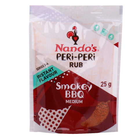 GETIT.QA- Qatar’s Best Online Shopping Website offers NANDO'S SMOKEY BBQ MEDIUM PERI-PERI RUB 25 G at the lowest price in Qatar. Free Shipping & COD Available!