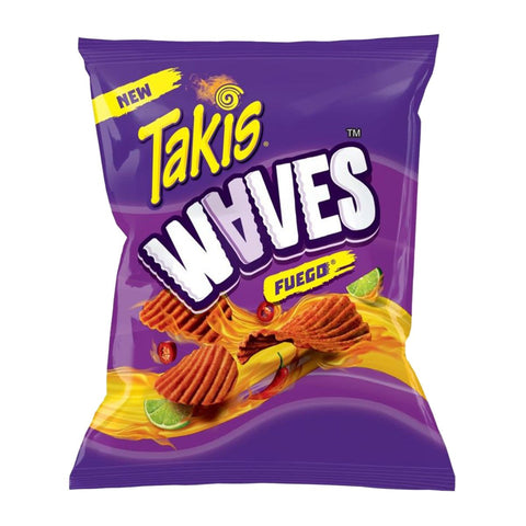 GETIT.QA- Qatar’s Best Online Shopping Website offers TAKIS WAVES FUEGO HOT CHILI PEPPER & LIME CHIPS 71 G at the lowest price in Qatar. Free Shipping & COD Available!