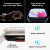 GETIT.QA- Qatar’s Best Online Shopping Website offers APPLE WATCH SERIES 9 GPS + CELLULAR, STARLIGHT ALUMINIUM CASE WITH STARLIGHT SPORT BAND, 41 MM, S/M, MRHN3QA/A at the lowest price in Qatar. Free Shipping & COD Available!