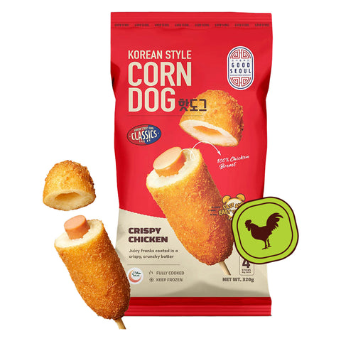 GETIT.QA- Qatar’s Best Online Shopping Website offers GOOD SEOUL KOREAN STYLE CORN DOG CRISPY CHICKEN 320 G at the lowest price in Qatar. Free Shipping & COD Available!