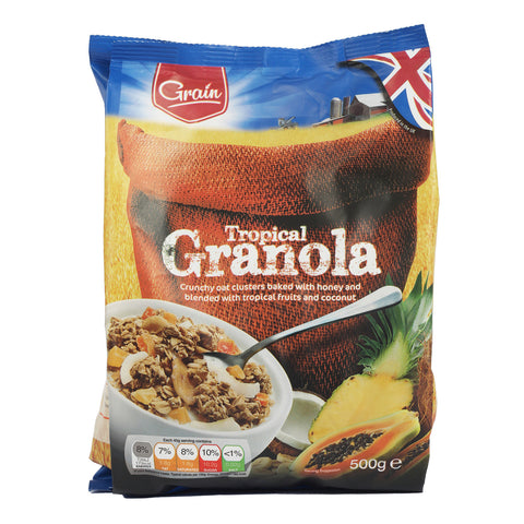 GETIT.QA- Qatar’s Best Online Shopping Website offers GRAIN TROPICAL GRANOLA 500 G at the lowest price in Qatar. Free Shipping & COD Available!