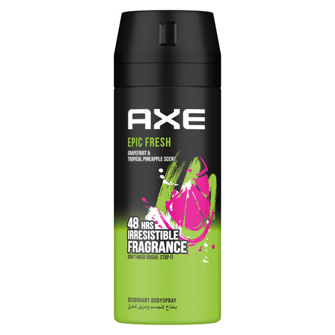 GETIT.QA- Qatar’s Best Online Shopping Website offers AXE EPIC FRESH GRAPEFRUIT & TROPICAL PINEAPPLE SCENT DEODORANT SPRAY-- 150 ML at the lowest price in Qatar. Free Shipping & COD Available!