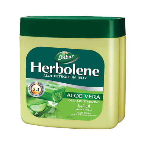 GETIT.QA- Qatar’s Best Online Shopping Website offers DABUR HERBOLENE ALOE PETROLEUM JELLY ENRICHED WITH ALOE VERA AND VITAMIN E 225 ML at the lowest price in Qatar. Free Shipping & COD Available!