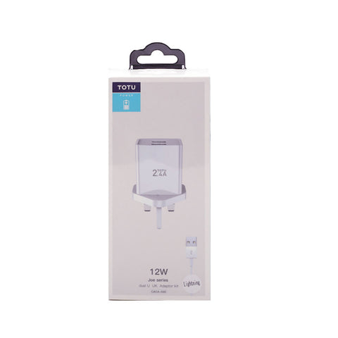 GETIT.QA- Qatar’s Best Online Shopping Website offers TOTU HOME CHARGER 12W + LIGHTNING CABLE CACA020 at the lowest price in Qatar. Free Shipping & COD Available!