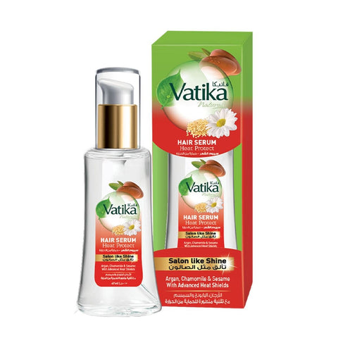 GETIT.QA- Qatar’s Best Online Shopping Website offers VATIKA NATURALS HEAT PROTECT HAIR SERUM ARGAN-- CHAMOMILE & SESAME WITH ADVANCED HEAT SHIELDS-- 47 ML at the lowest price in Qatar. Free Shipping & COD Available!