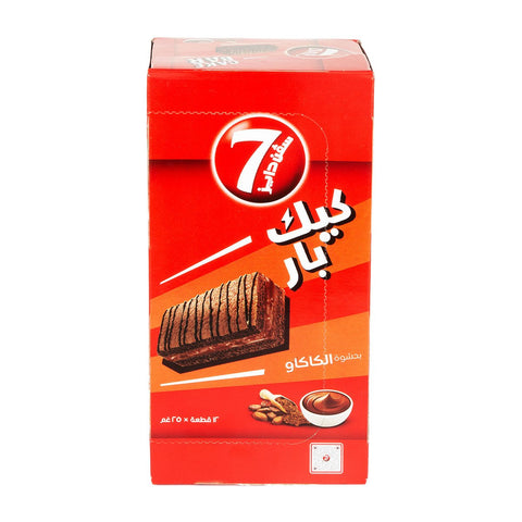 GETIT.QA- Qatar’s Best Online Shopping Website offers 7 Days Cake Bar With Cocoa Filling 12 x 25g at the lowest price in Qatar. Free Shipping & COD Available!