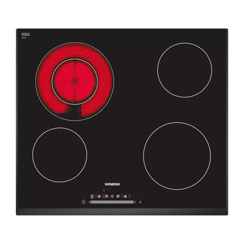 GETIT.QA- Qatar’s Best Online Shopping Website offers SIEMENS CERAMIC HOB, 60 CM, 4 BURNER, BLACK, ET651NF17Q at the lowest price in Qatar. Free Shipping & COD Available!