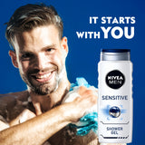 GETIT.QA- Qatar’s Best Online Shopping Website offers NIVEA MEN 3IN1 SENSITIVE SHOWER GEL 250 ML at the lowest price in Qatar. Free Shipping & COD Available!