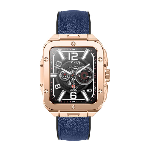 GETIT.QA- Qatar’s Best Online Shopping Website offers SWISS MILITARY ALPS2 SMART WATCH, ROSE GOLD FRAME AND BLUE LEATHER STRAP, 1.85 INCH at the lowest price in Qatar. Free Shipping & COD Available!