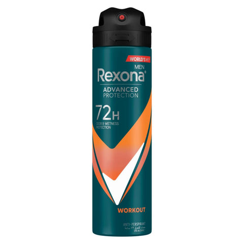 GETIT.QA- Qatar’s Best Online Shopping Website offers REXONA WORKOUT HI IMPACT ANTI PERSPIRANT DEODORANT FOR MEN-- 150 ML at the lowest price in Qatar. Free Shipping & COD Available!