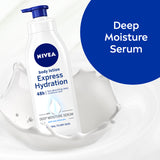 GETIT.QA- Qatar’s Best Online Shopping Website offers NIVEA BODY LOTION EXPRESS HYDRATION NORMAL & DRY SKIN 400 ML at the lowest price in Qatar. Free Shipping & COD Available!