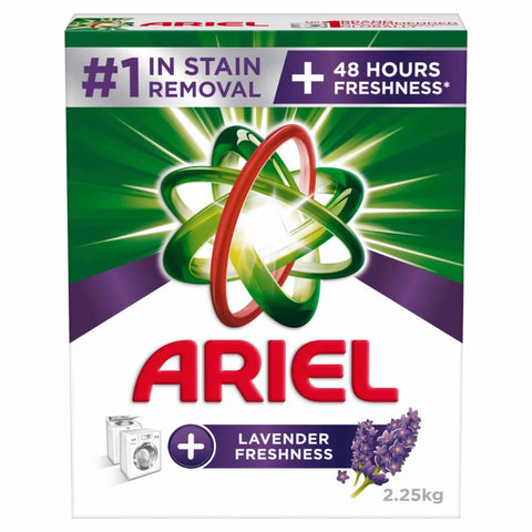 GETIT.QA- Qatar’s Best Online Shopping Website offers ARIEL AUTOMATIC LAVENDER LAUNDRY DETERGENT POWDER NUMBER 1 IN STAIN REMOVAL WITH 48 HOURS OF FRESHNESS 2.25 KG
 at the lowest price in Qatar. Free Shipping & COD Available!