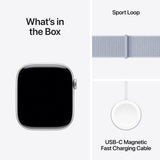 GETIT.QA- Qatar’s Best Online Shopping Website offers PRE-ORDER APPLE WATCH SERIES 10 GPS, 42MM SILVER ALUMINIUM CASE WITH BLUE CLOUD SPORT LOOP, MWWD3QA/A at the lowest price in Qatar. Free Shipping & COD Available!