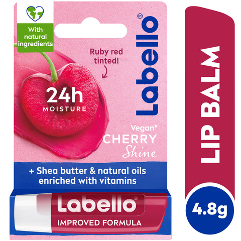 GETIT.QA- Qatar’s Best Online Shopping Website offers LABELLO LIP BALM MOISTURISING LIP CARE CHERRY SHINE 4.8 G at the lowest price in Qatar. Free Shipping & COD Available!