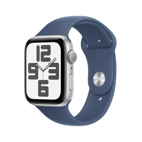 GETIT.QA- Qatar’s Best Online Shopping Website offers PRE-ORDER APPLE WATCH SE GPS, 40 MM SILVER ALUMINIUM CASE WITH DENIM SPORT BAND - S/M, MXEC3QA/A at the lowest price in Qatar. Free Shipping & COD Available!