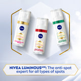 GETIT.QA- Qatar’s Best Online Shopping Website offers NIVEA LUMINOUS 630 EVEN GLOW DARK SPOTS AND ANTI-AGE FACE SERUM WITH HYALURONIC ACID AND SQUALENE 30 ML at the lowest price in Qatar. Free Shipping & COD Available!