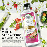 GETIT.QA- Qatar’s Best Online Shopping Website offers HERBAL ESSENCES BIO: RENEW NATURAL SHAMPOO + CONDITIONER WITH WHITE STRAWBERRY & SWEET MINT FOR HAIR VOLUME 400 ML + 400 ML at the lowest price in Qatar. Free Shipping & COD Available!