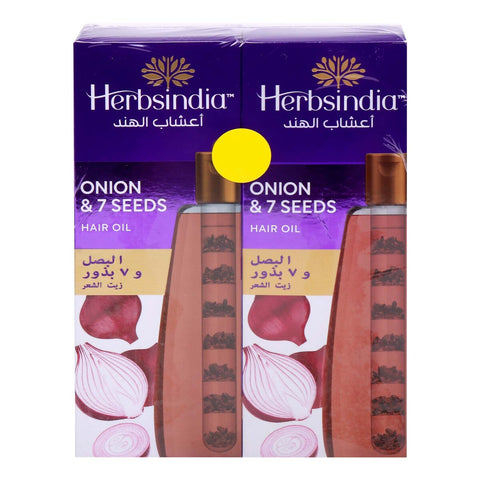 GETIT.QA- Qatar’s Best Online Shopping Website offers HERBSINDIA ONION & 7 SEEDS HAIR OIL VALUE PACK 2 X 280 ML at the lowest price in Qatar. Free Shipping & COD Available!