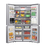 GETIT.QA- Qatar’s Best Online Shopping Website offers HISENSE FOUR DOOR FRENCH REFRIGERATOR, 579L, SILVER, RQ749N4ASU at the lowest price in Qatar. Free Shipping & COD Available!