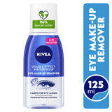 GETIT.QA- Qatar’s Best Online Shopping Website offers NIVEA EYE MAKEUP REMOVER DOUBLE EFFECT 125 ML at the lowest price in Qatar. Free Shipping & COD Available!