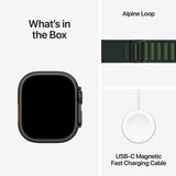 GETIT.QA- Qatar’s Best Online Shopping Website offers PRE-ORDER APPLE WATCH ULTRA 2 GPS + CELLULAR, 49 MM BLACK TITANIUM CASE WITH DARK GREEN ALPINE LOOP - SMALL at the lowest price in Qatar. Free Shipping & COD Available!