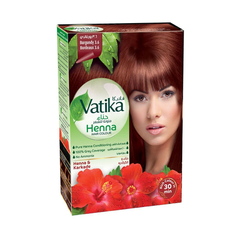 GETIT.QA- Qatar’s Best Online Shopping Website offers VATIKA NATURALS HENNA BURGUNDY 3.6 HAIR COLOUR 60 G at the lowest price in Qatar. Free Shipping & COD Available!