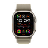 GETIT.QA- Qatar’s Best Online Shopping Website offers APPLE WATCH ULTRA 2 GPS + CELLULAR, TITANIUM CASE WITH OLIVE ALPINE LOOP, 49 MM, SMALL, MREX3AE/A at the lowest price in Qatar. Free Shipping & COD Available!