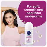 GETIT.QA- Qatar’s Best Online Shopping Website offers NIVEA ANTIPERSPIRANT ROLL-ON FOR WOMEN PEARL & BEAUTY 50 ML at the lowest price in Qatar. Free Shipping & COD Available!