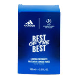 GETIT.QA- Qatar’s Best Online Shopping Website offers ADIDAS EDT BEST OF THE BEST UEFA CHAMPION LEAGUE SPRAY FOR MEN 100 ML at the lowest price in Qatar. Free Shipping & COD Available!