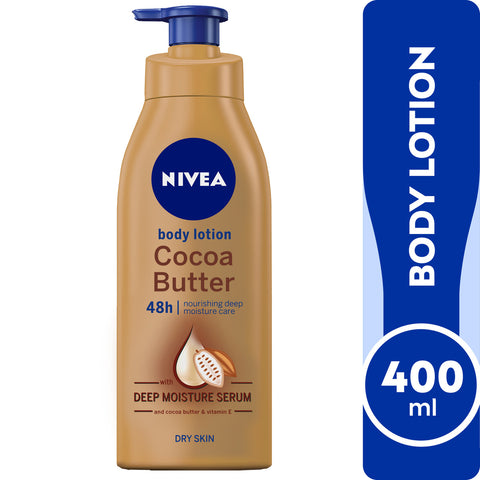 GETIT.QA- Qatar’s Best Online Shopping Website offers NIVEA BODY LOTION COCOA BUTTER VITAMIN E DRY SKIN 400 ML at the lowest price in Qatar. Free Shipping & COD Available!