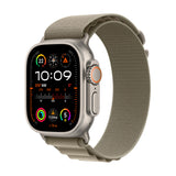 GETIT.QA- Qatar’s Best Online Shopping Website offers APPLE WATCH ULTRA 2 GPS + CELLULAR, TITANIUM CASE WITH OLIVE ALPINE LOOP, 49 MM, MEDIUM, MREY3AE/A at the lowest price in Qatar. Free Shipping & COD Available!