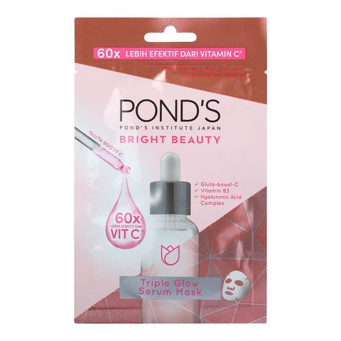 GETIT.QA- Qatar’s Best Online Shopping Website offers PONDS BRIGHT BEAUTY TRIPLE GLOW FACE MASK-- 20 G at the lowest price in Qatar. Free Shipping & COD Available!