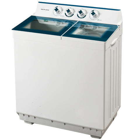 GETIT.QA- Qatar’s Best Online Shopping Website offers ZENAN TWIN TUB WASHING MACHINE, 10/6 KG, WHITE, ZWM10-PGSA at the lowest price in Qatar. Free Shipping & COD Available!