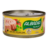 GETIT.QA- Qatar’s Best Online Shopping Website offers ALBADIA LIGHT MEAT SKIPJACK TUNA SOLID PACK IN SUNFLOWER OIL 165 G at the lowest price in Qatar. Free Shipping & COD Available!