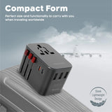 GETIT.QA- Qatar’s Best Online Shopping Website offers PROMATE SMART CHARGING SURGE PROTECTED UNIVERSAL TRAVEL ADAPTER TRIPMATE-36W at the lowest price in Qatar. Free Shipping & COD Available!