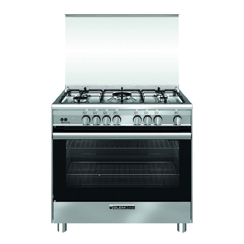 GETIT.QA- Qatar’s Best Online Shopping Website offers GLEMGAS GAS COOKING RANGE, 5 BURNERS, 90 X 60 CM, STAINLESS STEEL, SB9612WI at the lowest price in Qatar. Free Shipping & COD Available!