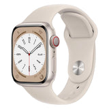 GETIT.QA- Qatar’s Best Online Shopping Website offers APPLE WATCH SERIES 8 MNHY3 41MM GPS + CELLULAR, STARLIGHT ALUMINIUM CASE WITH STARLIGHT SPORT BAND at the lowest price in Qatar. Free Shipping & COD Available!